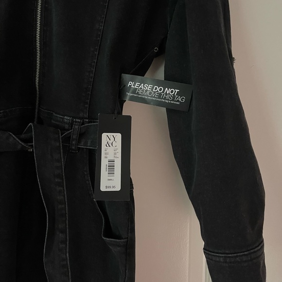 ZIP-FRONT Black DENIM DRESS - GABRIELLE UNION COLLECTION - Size Small NWT - Picture 6 of 10